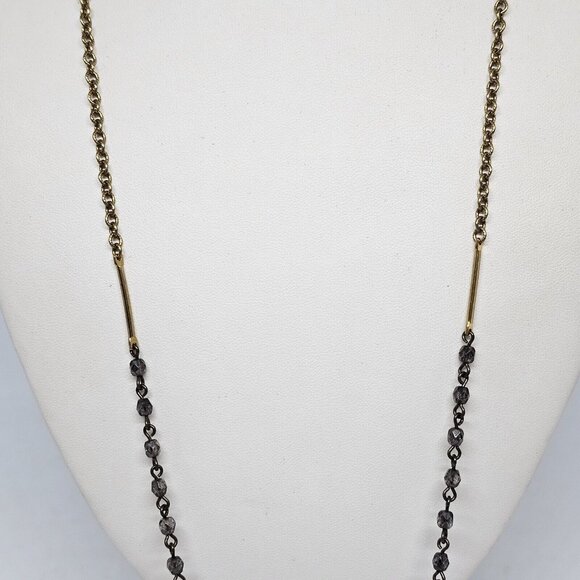 Julio Designs Long Statement Charm Necklace USA Made Gold Tone Chain Necklace - Picture 3 of 12